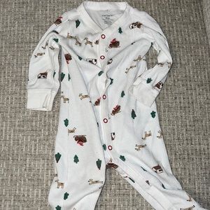 Christmas footie outfit